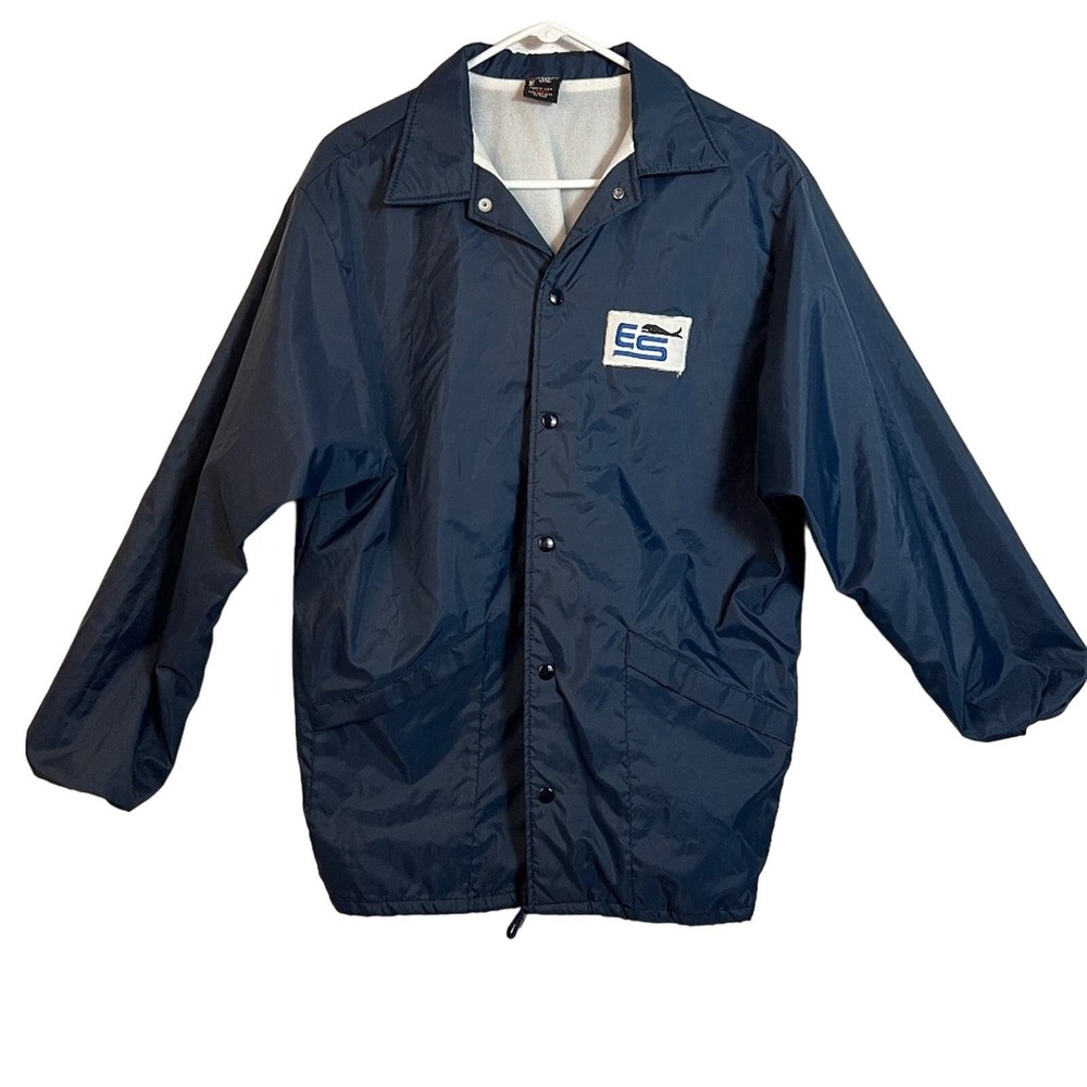 Aristo Jac Vintage Made in‎ USA Navy Blue Bomber Windbreaker Jacket